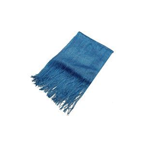 DBFL1 Metallic Shimmery Mesh Evening Scarf Blue
